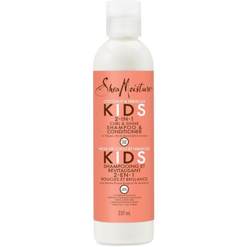 SheaMoisture 2-in-1 Shampoo and Conditioner for Kids Dry Curls and Hair Coconut and Hibiscus Coconut Oil 8 oz