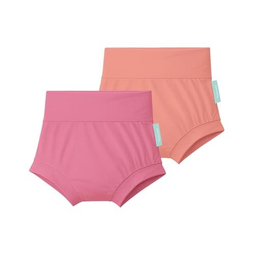 Baby Bloomers Bummies, Soft Bamboo Viscose High Waist Belly Shorts & Diaper Cover for Infant Toddler Girls Boys, 2-Pack