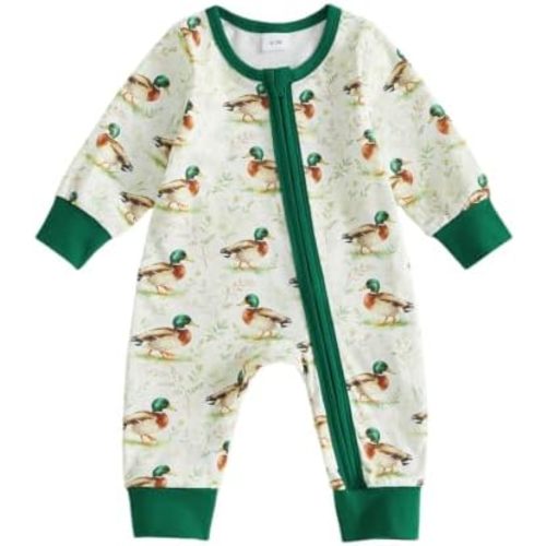 Newborn Baby Boy Fall Outfit Zipper Romper One Piece Clothes 0-18M