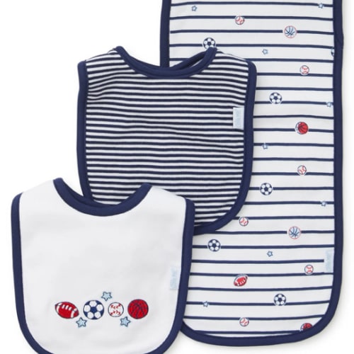 Sports Star Bib & Burp Set