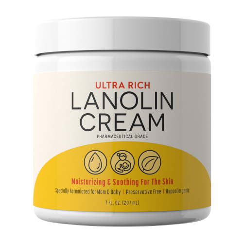 Lanolin Cream | 7 Fluid Ounces | Ultra Rich Pharmaceutical Grade | Hypoallergenic Supplement | By Sundance