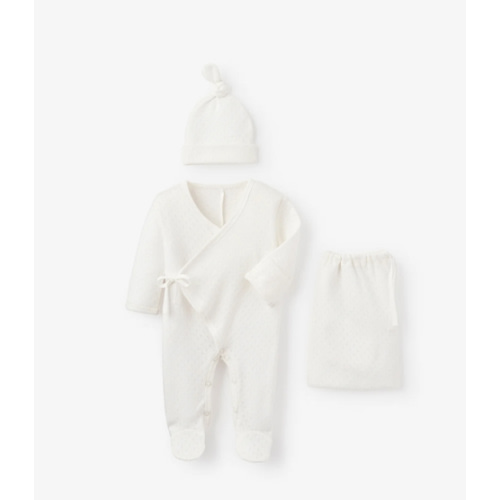 Organic Cotton Pointelle Layette 2 Pc Gift Set