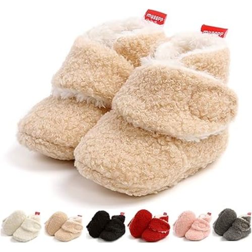 Ohwawadi Infant Baby Slippers Girls Boys Booties Warm Baby Socks Shoes Newborn Crib Footwear Prewalkers