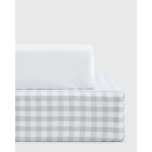 Organic Percale Gingham Crib Sheet 2-Pack