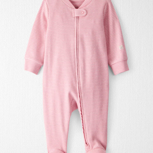 Pink Stripes Baby Organic Cotton Sleep & Play Pyjamas