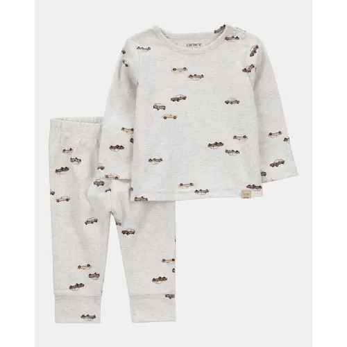 Baby 2-Piece Car Print Long-Sleeve Tee & Pant Set | Carter's
