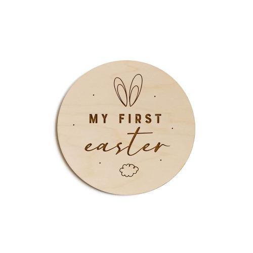 The Cotton & Canvas Co. My First Easter Wooden Milestone Card, Baby's First Year, Baby's First Holiday, Baby Shower, Newborn, Photoshoot Prop