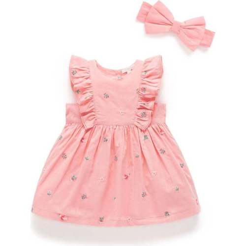 Broderie Dress & Headband Set Swallow Broderie - Purebaby | Maisonette