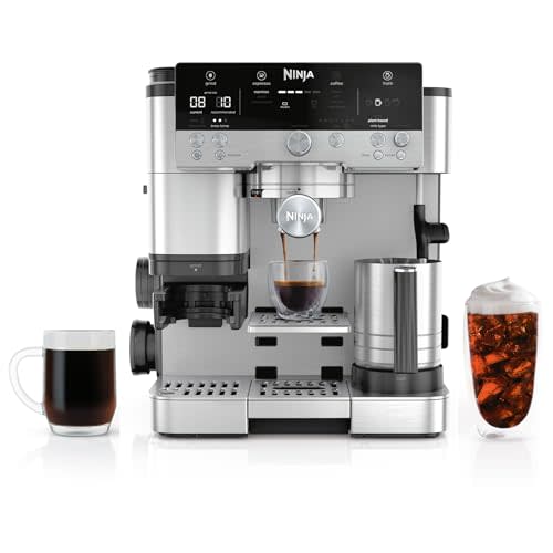Ninja Luxe Café 3-in-1 Espresso, Drip Coffee and Cold Brew Machine | Integrated Coffee Grinder, Milk Frother, Assisted Tamper & Built-In Espresso Accessory Storage | Stainless Steel | ES601