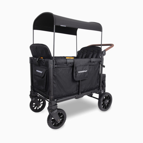 WonderFold Wagon W4 Luxe Pro Stroller Wagon - Jet Black