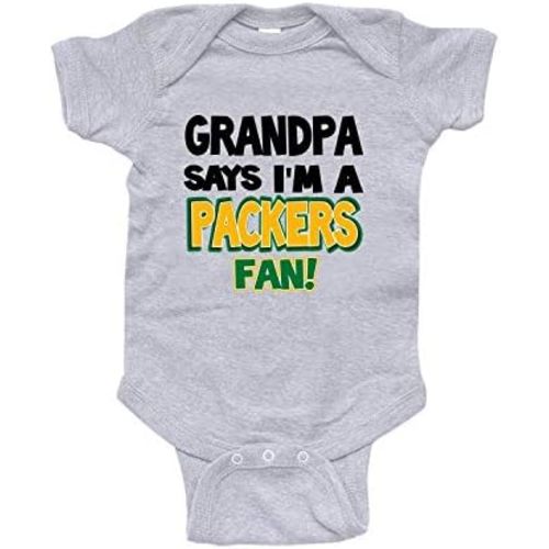 NanyCrafts My Grandpa Says I'm a Packers Fan Baby Bodysuit, Grandpa Packers Fan