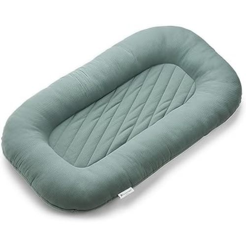 Oversize Baby Lounger for Newborn - 0-12 Months Infant Lounger Breathable Cotton Baby Nest Lounger Playtime Mat for Infant Essentials Baby Shower Gifts (Green)