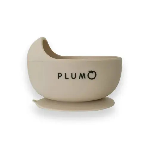 Plum Silicone Suction Duck Egg Bowl - Sand | Baby Bunting AU