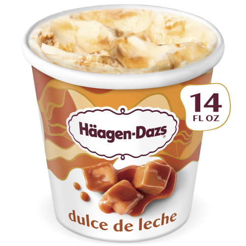 Häagen-Dazs, Dulce de Leche Flavor, Ice Cream, 1 Count, Kosher, 14 oz, Gluten Free, Cardboard Box, New