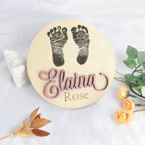Baby Announcement Sign With Birth Stats Footprint Sign for Newborn Baby Name Reveal Personalized Baby Name Sign Sign for Hospital - Etsy