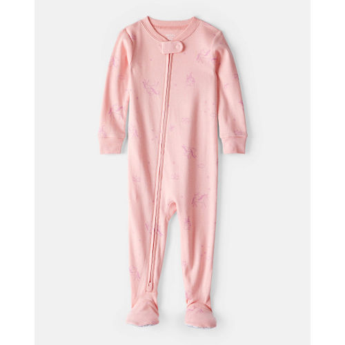 Toddler Girl Fairy Star Print 100% Cotton Long-Sleeve Snug Fit 1-Piece Pajamas - Pink - Carter's | Carter's