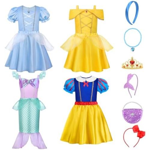 ReliBeauty Princess Dress up for Girls 3-8
