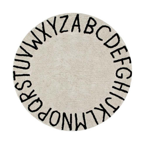 Round ABC Washable Rug