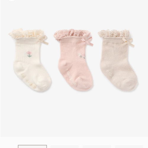 Floral Ankle Non Slip Baby Socks 3 pack – Elegant Baby