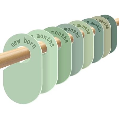 Baby Size Clothes Divider for Closet 8PCS Nursery Baby Clothes Organizer