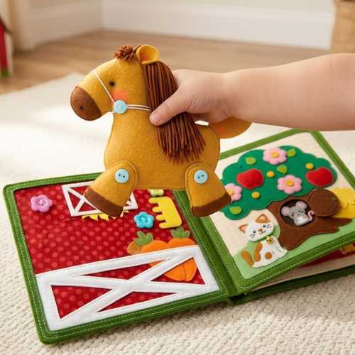 Personalized Busy Book, Montessori Busy Book for Toddlers, Farm Quiet Book, Felt Learning Toy, Interactive Toddler Activity Book, Travel Toy