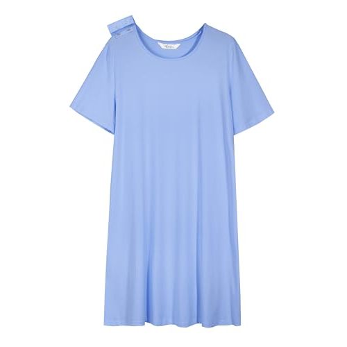 AVIIER 100% Cotton Hospital Gowns for Women Open Back Tear Away Post Shoulder Surgery Dress Adaptive Clothing Nightgowns