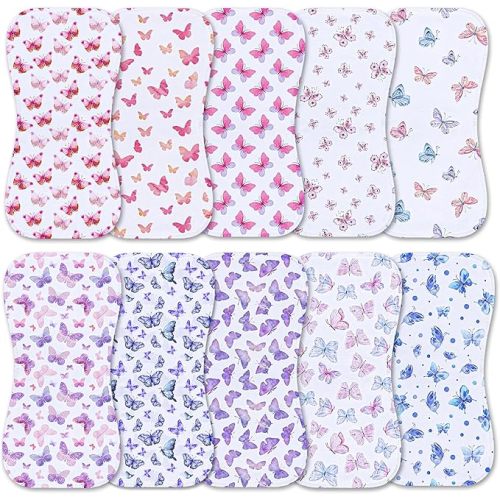 Benoxine 10-Pack Burp Cloths for Baby Boys and Girls - Organic Baby Burp Cloth,Baby Washcloths, Burp Rags, Large Neutral Burp Clothes for Newborn