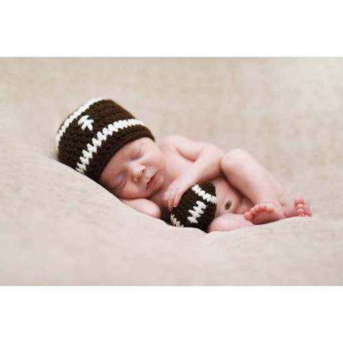 Football Sports Infant Newborn Baby Outfit Beanie Hat Toy Amigurumi Crochet Photography Photo Prop