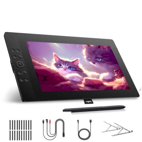 UGEE 15.4 inch Graphics Drawing Tablet with Screen, 16K Pressure Sensitivity, 143%sRGB Pen Display for Windows/Mac/Android