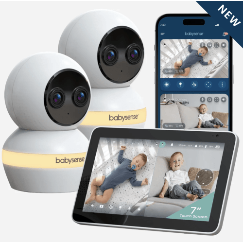 NEW Babysense Touch™ | Smart WiFi Baby Monitor With 7" Touchscreen (2 Cameras)