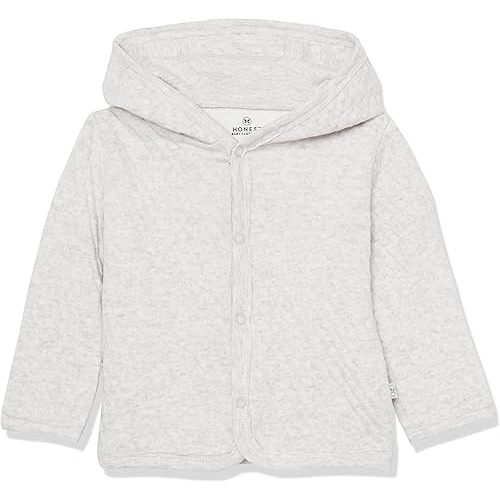 HonestBaby unisex-baby Matelasse Snap-front Hoodie 100% Organic Cotton Infant Baby Boys, Girls