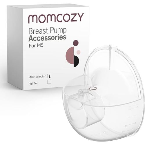 Momcozy M5 Smart APP Controlled Wearable Breast Pump, 2-Pack Quill Gray