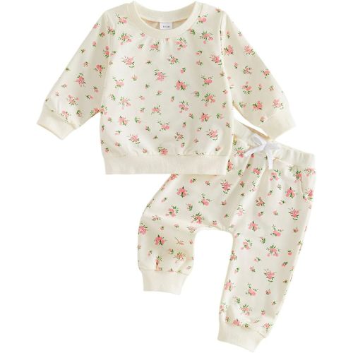 Mubineo Toddler Baby Girl Clothes Cute Long Sleeve Sweatshirt Sweatpant Outfits Fall Winter Tops Pant Outfit Sweatsuit