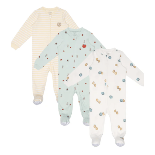 Pekkle Infant Organic Cotton Sleeper, 3-pack