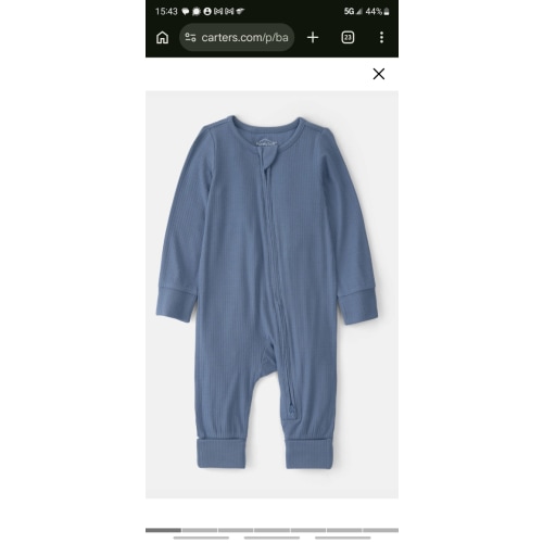 Baby Boy 2-Way Zip PurelySoft Sleep & Play Pajama - Blue | Carter's
