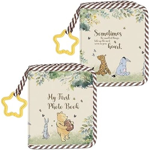 Winnie the Pooh Baby Memory Soft Album, My First Family Album Photo, Pooh Toddler Photo Album, My First Photo Book, Winnie Baby Photo Albums for Babies Newborn for Newborn Toddler Kids 5.5 x 7 inch