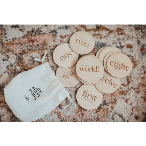 15 Wooden Baby Milestone Cards Set — The Short Years