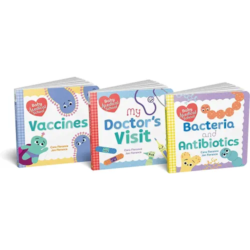 Baby Medical School Board Book Set: Learn about Vaccines, Antibiotics, and Staying Healthy with this Science for Toddlers Gift Set (Human Body Books, Nurse Gifts, Doctor Gifts) (Baby University)