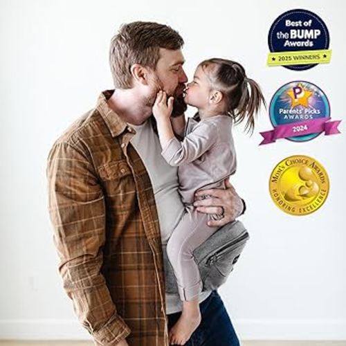 Amazon.com: Tushbaby Original Hip Seat Baby Carrier for Babies & Toddlers up to 45 lbs, Safety Certified, Lightweight No-Foam Design with Storage & Nursing Support, Grey : Baby