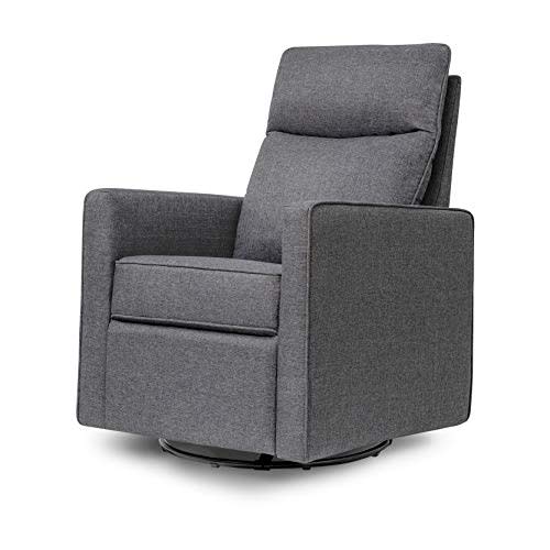 DaVinci Gabby 360° Swivel Glider Nursery Chair - High Pillowback Glider Rocking Chair - GREENGUARD Gold, FSC & Certi-PUR US Certified -Versatile Comfy Swivel for Living Room and Nursery - Shadow Grey