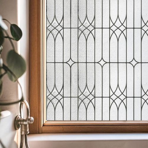 Window Privacy Film, Glass Decorative Static Cling, 17.5" x 78.7"