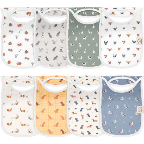 8-Pack Hallo Drool Bibs (Pets & Paws)