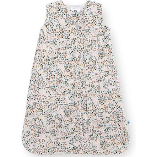 Little Unicorn 6-12 Month Premium Muslin Sleep Sack 1.1 TOG | Soft & Breathable Muslin Cotton for safer sleep | 2 way zipper (Pressed Petals)