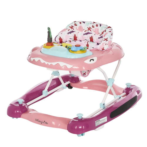 Dream On Me Baby Steps Activity Walker, Easy to Fold Baby Walker, Pink