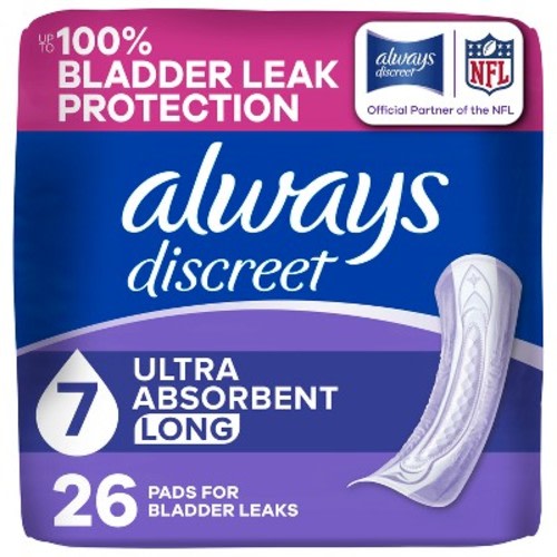 Always Discreet Ultimate Extra Protection 7 Drop Base Pads - 26ct