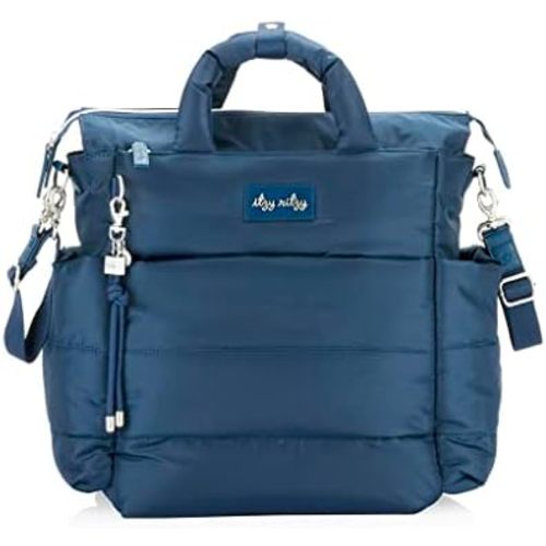 Itzy Ritzy Dream Convertible Diaper Bag Tote Backpack - Baby Diaper Bag with 14 Pockets, Changing Pad (Sapphire Starlight)