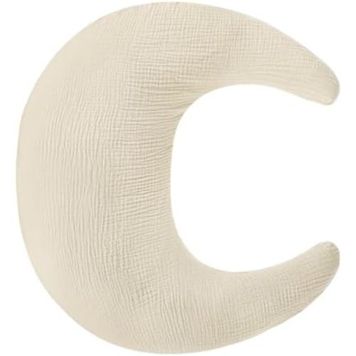 Muslin Nursing Pillow Cover, Soft Removable Cover for Breastfeeding Pillows, Pillow Slipcover for Baby Boys and Girls, Comfortable & Breathable, Apricot, Washable (Only Cover)