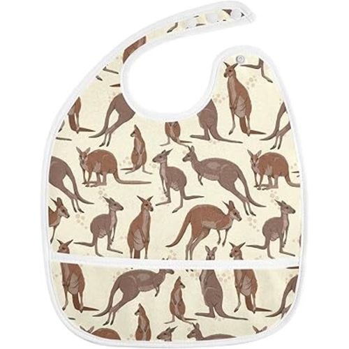 Baby Drool Bibs Infant Feeding Bibs Kangaroo Adjustable Essential Must Have for toddlers Eating