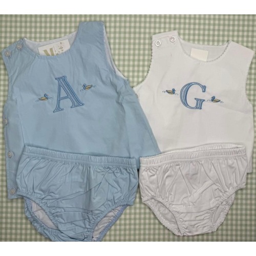 Baby Boy Custom Embroidery Diaper Set