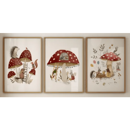 Mushroom pics for Baby's room